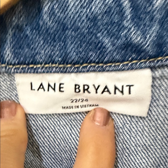 Lane Bryant Blue Denim Vest - Picture 3 of 4